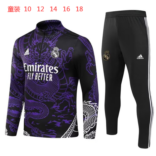 23/24 Real Madrid Kids Long Sleeve Training Suit