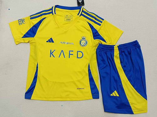 24/25 Al-nassr Home Kids Soccer Jerseys