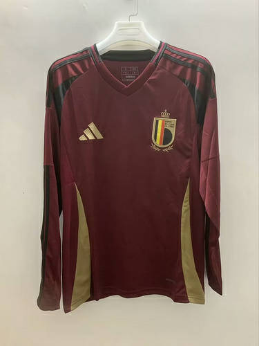 2024 Belgium Home Long Sleeve Soccer Jerseys