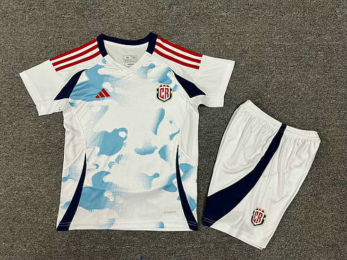 2024 Costa Rica Away Kids Soccer Jerseys