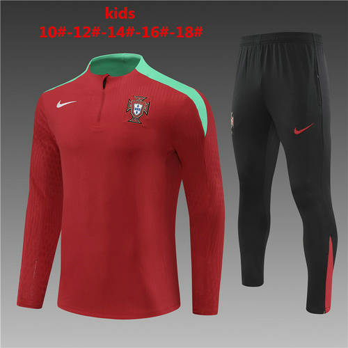 2024 Portugal Player Kids Long Sleeve Training Suit