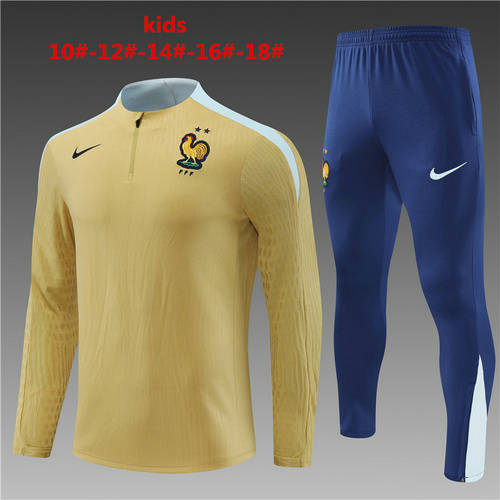 2024 France Kids Player Long Sleeve Training Suit