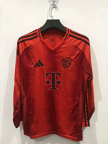 24/25 Bayern Home Long Sleeve Soccer Jerseys