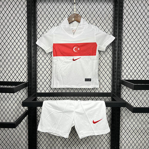 2024 Turkey Away Kids Soccer Jerseys