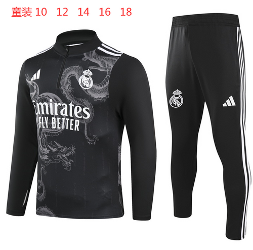 24/25 Real Madrid Kids Long Sleeve Training Suit