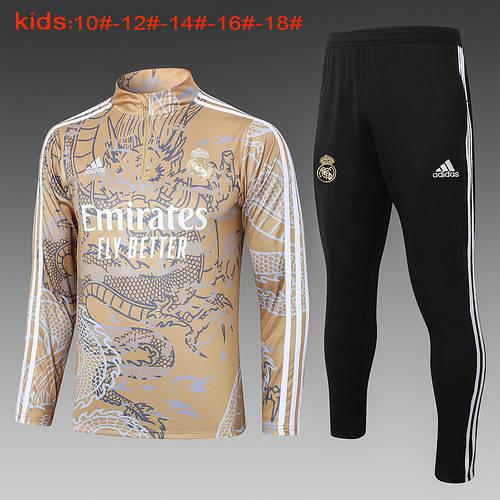 23/24 Real Madrid Kids Long Sleeve Training Suit