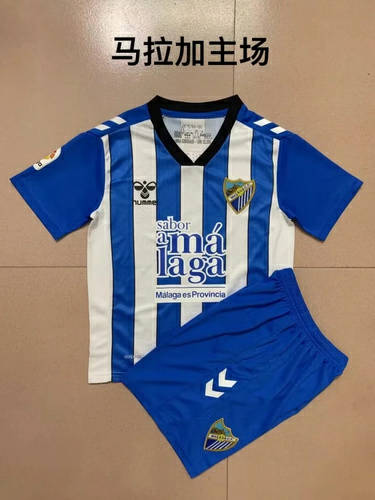 22/23 Malaga Home Kids Soccer Jerseys