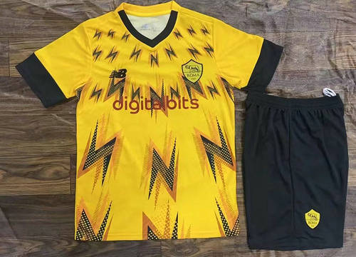 22/23 Roma Yellow Soccer Jerseys