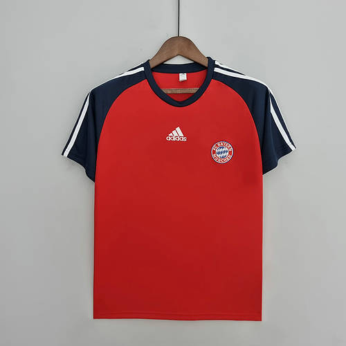 22/23 Bayern Training Suit Red Soccer Jerseys