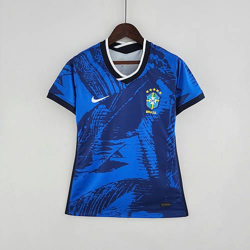 2022 Brazil Woman Blue Soccer Jerseys