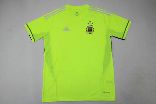 2022 Argentina Goalkeeper Green 3 Stars Soccer Jerseys