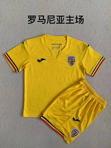 23/24 Romania Home Adults And Kids Soccer Jerseys