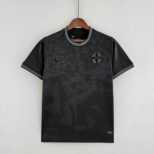 2022 Brazil Black Soccer Jerseys