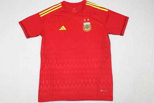 22/23 Argentina Goalkeeper Red Soccer Jerseys