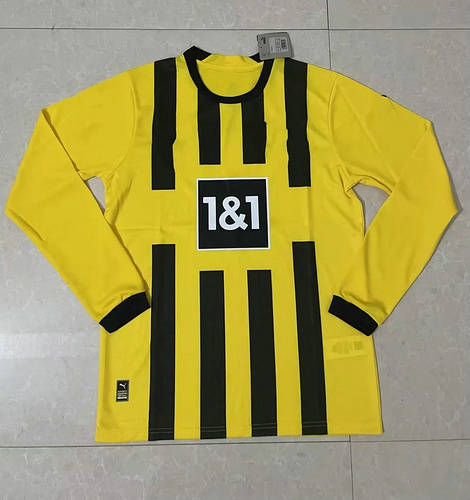 22/23 Dortmund Home Long Sleeve Soccer Jerseys