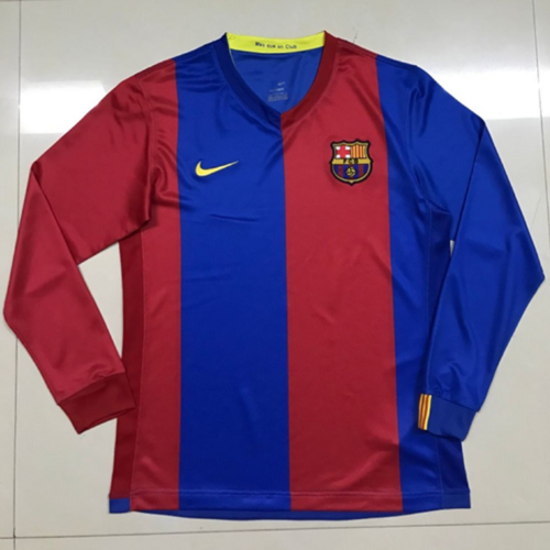 06-07 Barcelona Home Retro Long Sleeve Soccer Jersey