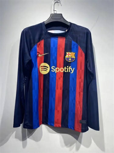 22/23 Barcelona Home Long Sleeve Soccer Jerseys