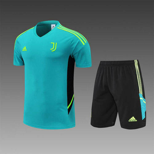 22-23 Juventus Training Suit Short Sleeve Kit Blue