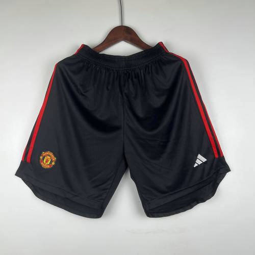 23/24 Manchester United Black Soccer Shorts Soccer Jerseys