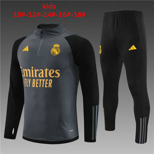 23/24 Real Madrid Kids Long Sleeve Soccer Jerseys