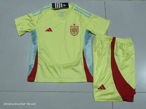 2024 Spain Away Kids Soccer Jerseys