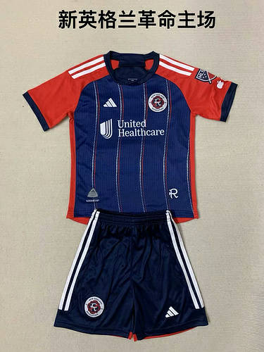 24/25 New England Revolution Home Adults And Kids Soccer Jerseys