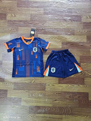 2024 Netherland Away Kids Soccer Jerseys