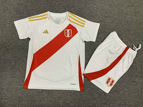 2024 Peru Home Kids Soccer Jerseys