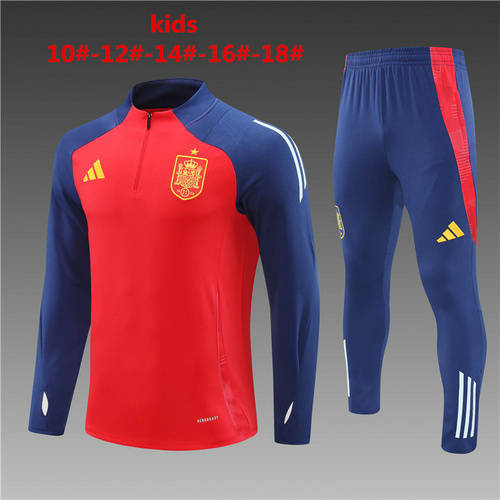 2024 Spain Kids Long Sleeve Training Suit