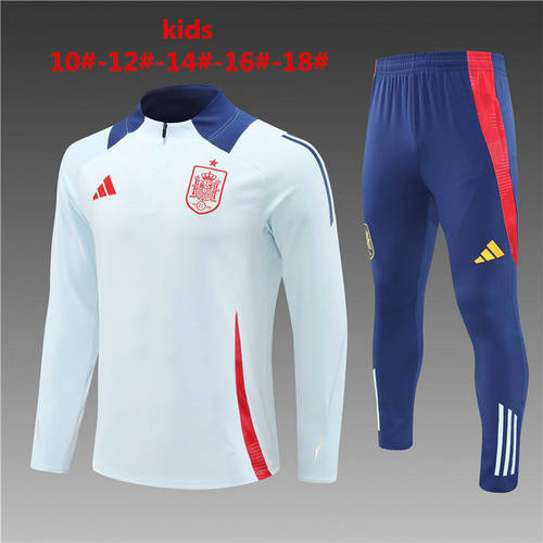 2024 Spain Kids Long Sleeve Training Suit