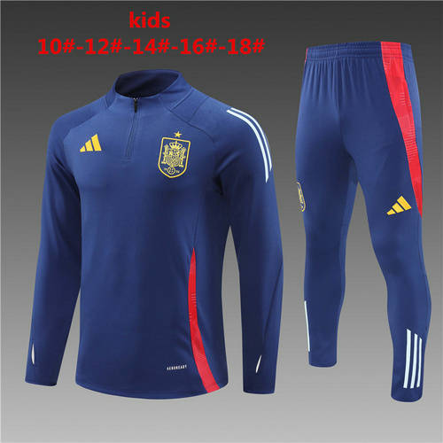 2024 Spain Kids Long Sleeve Training Suit