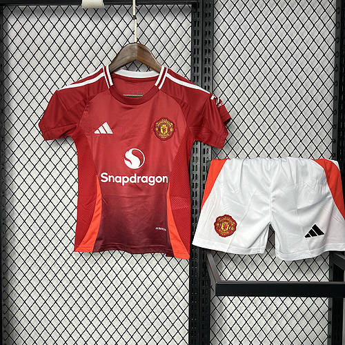 24/25 M-anchester U-nited Home Kids Soccer Jerseys