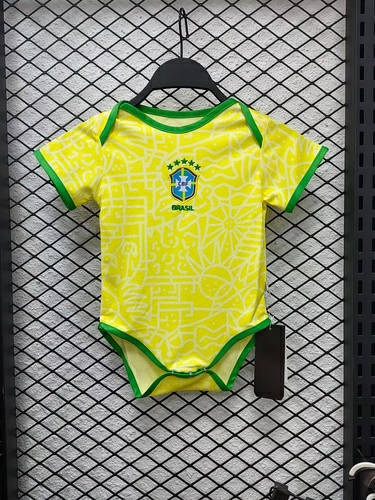 2024 Brazil Home Baby Soccer Jerseys