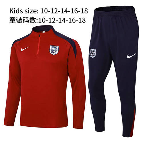 2024 England Kids Long Sleeve Training Suit