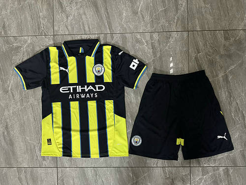 24/25 Manchester City Away Kids Soccer Jerseys