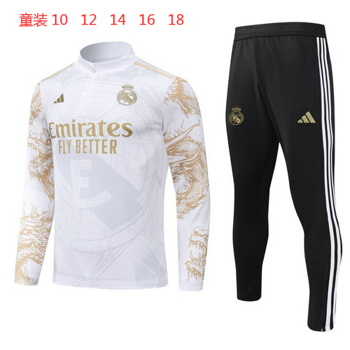 24/25 Real Madrid Kids Long Sleeve Training Suit