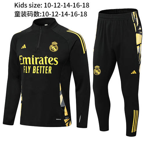 24/25 Real Madrid Kids Long Sleeve Training Suit